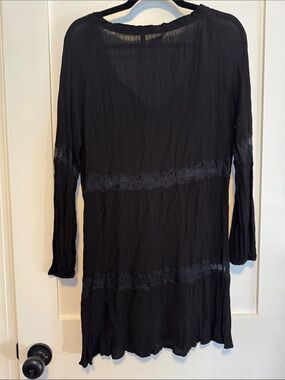 Zara Woman Black Lace-Band Mini Dress Size Medium